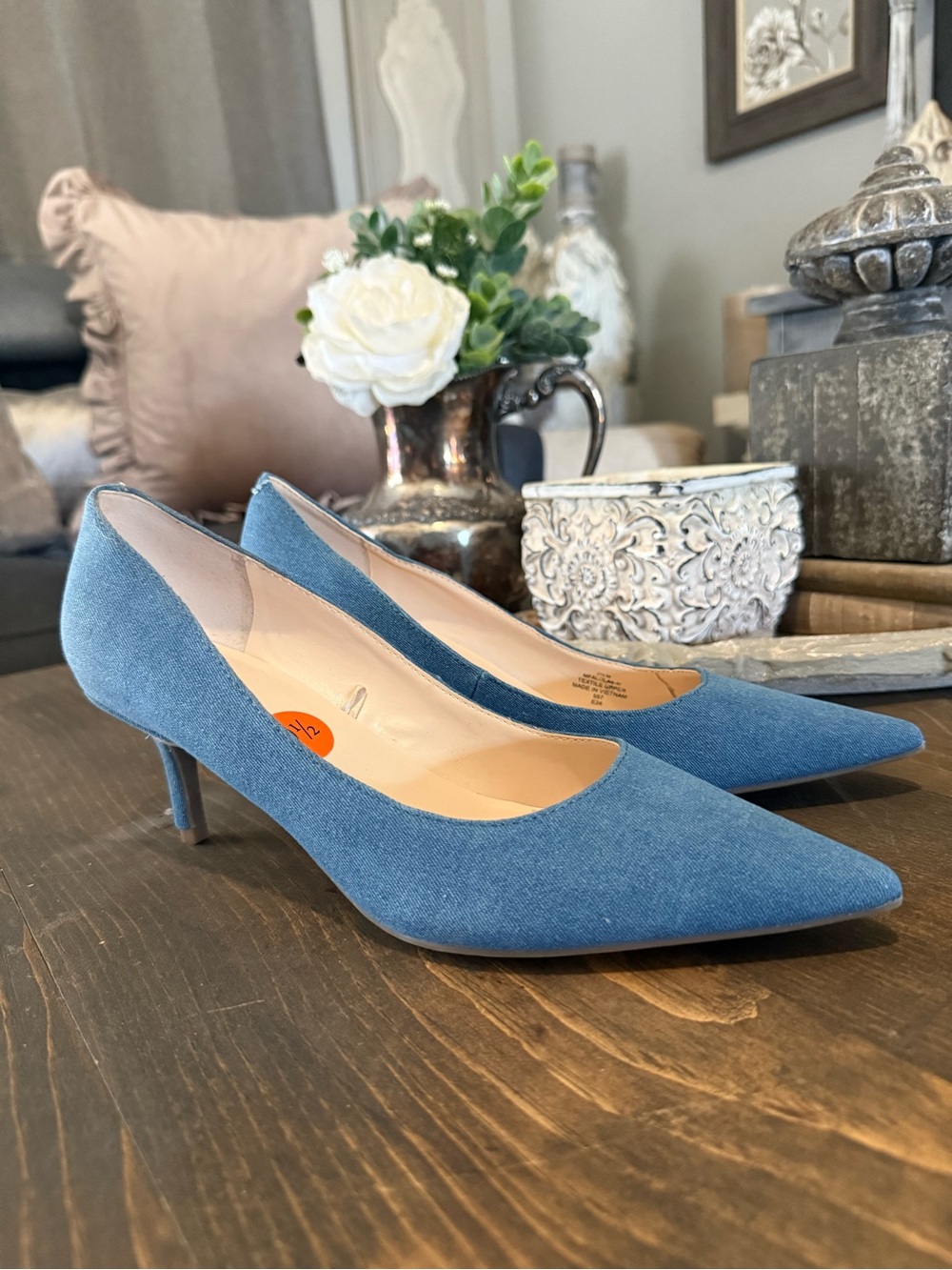 Marc Fisher denim heels